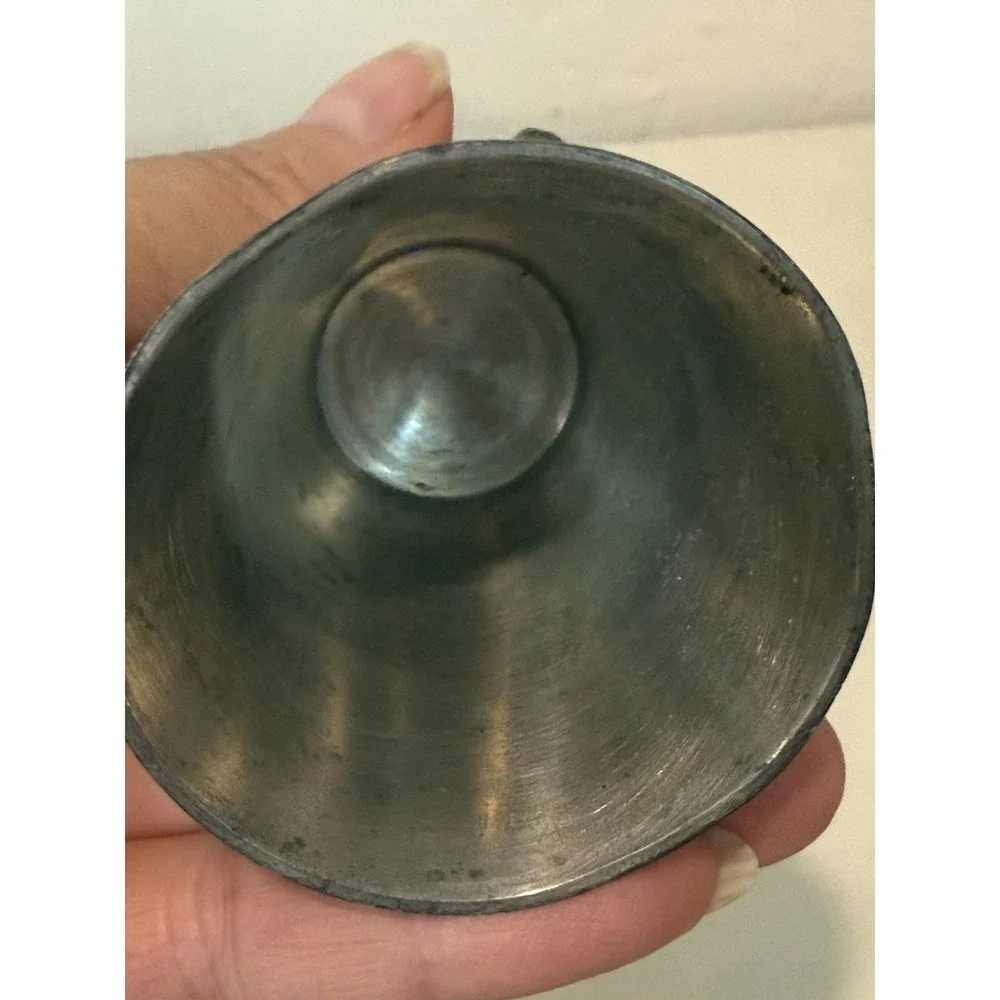 Vintage Silver Plated Fox Wolf Head‎ Stirrup Cup / Barware Shot Glass 3.5